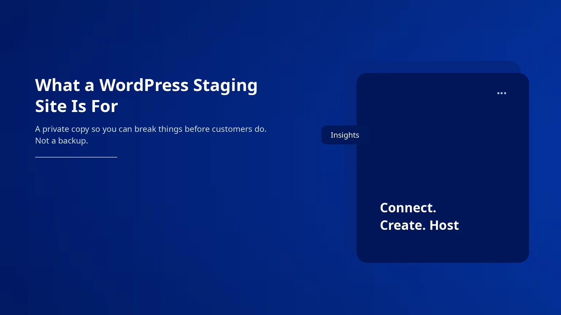 What a WordPress staging site is for