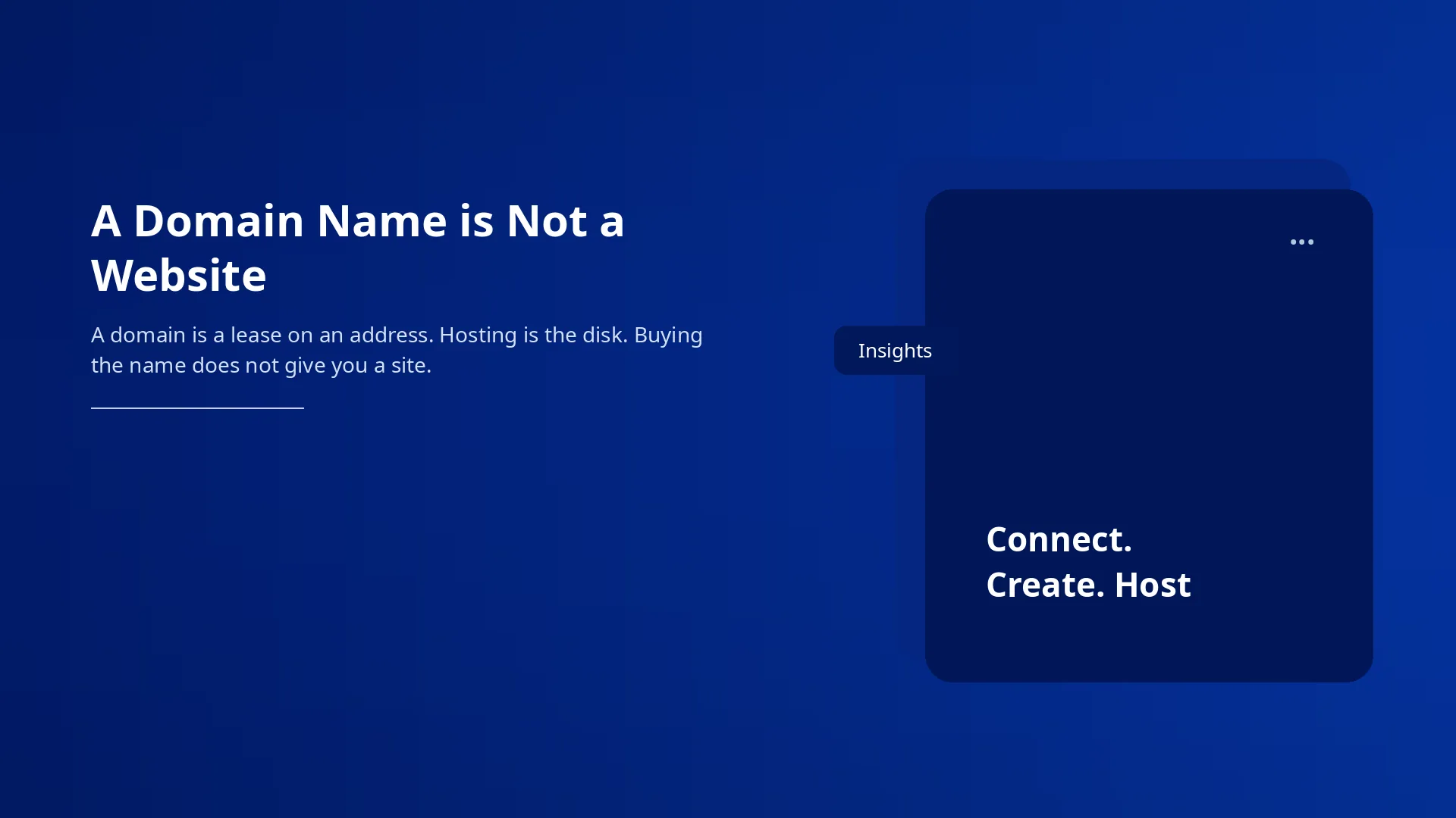 A Domain Name is Not a Website